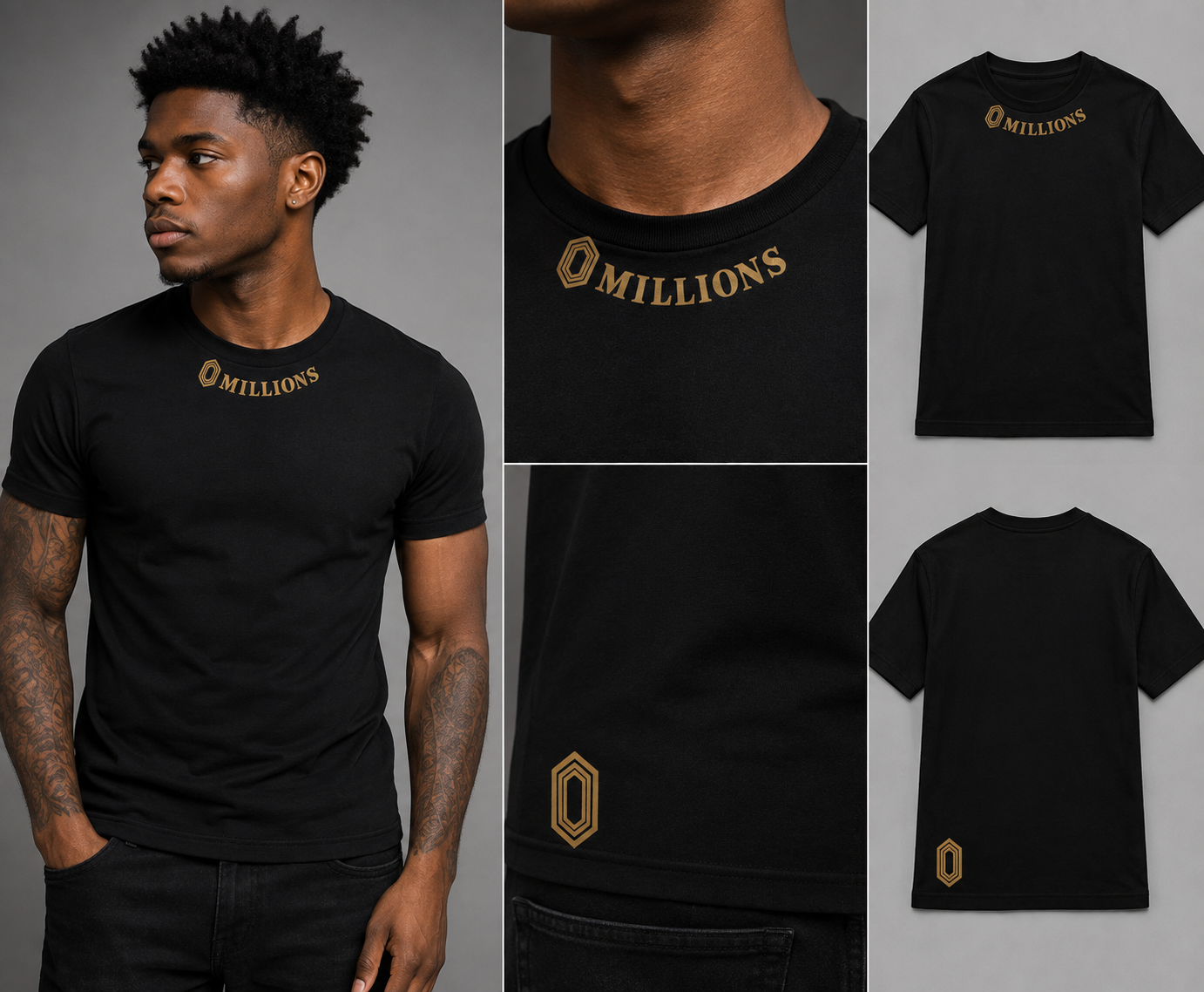 OMILLIONS Signature Collar Tee