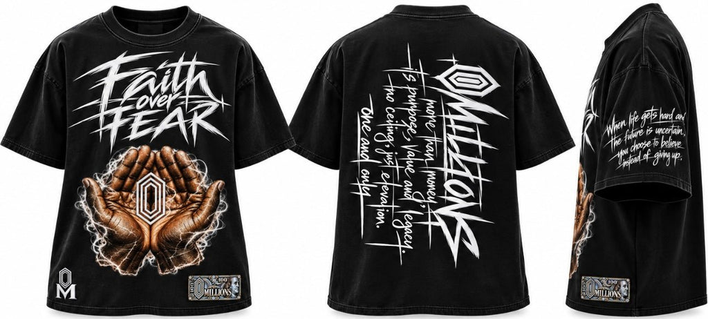 OMILLIONS Faith Over Fear Tee - OMILLIONS
